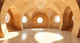 curved architectural elements