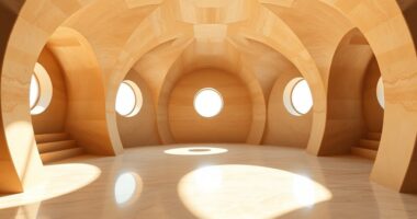 curved architectural elements