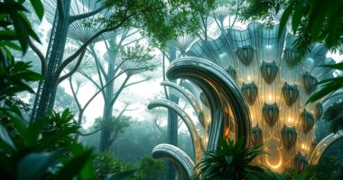 futuristic tech nature fusion