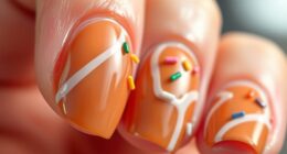 glossy trendy nail design