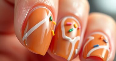 glossy trendy nail design