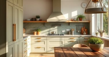 green kitchen color palette