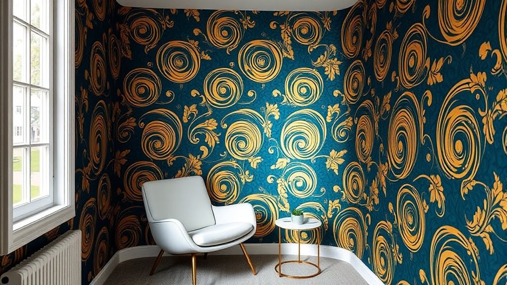 harmonious bold wallpaper integration