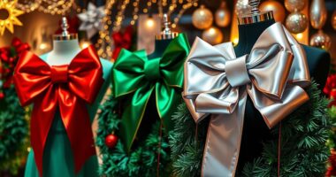 holiday oversized ribbon bows