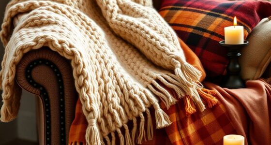 layered fall cozy textiles