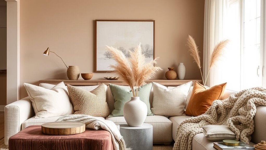 layered neutrals and textures