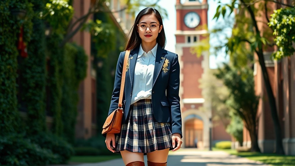 sophisticated collegiate fashion