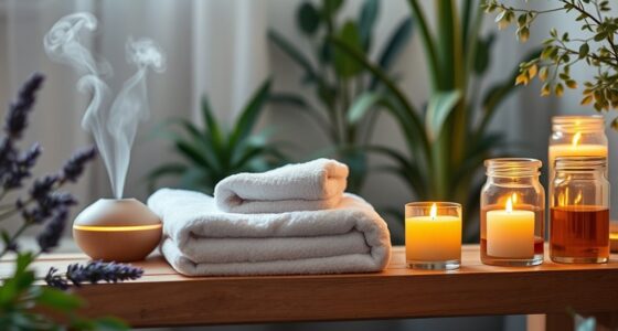 spa lighting and aromatherapy