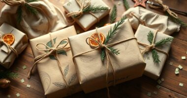 sustainable holiday gift wrap