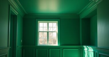 uniform monochromatic wall painting