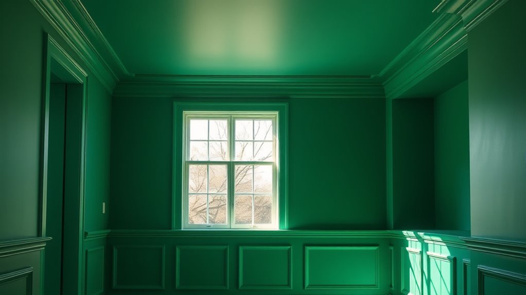 uniform monochromatic wall painting