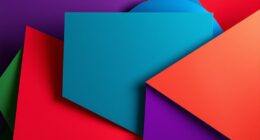 vivid jewel tone color blocking