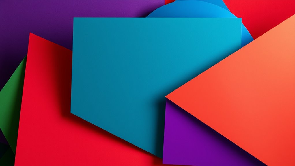 vivid jewel tone color blocking