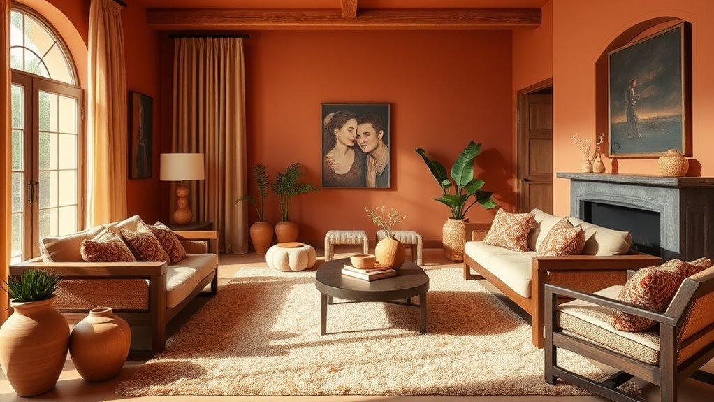 warm earthy interior colors