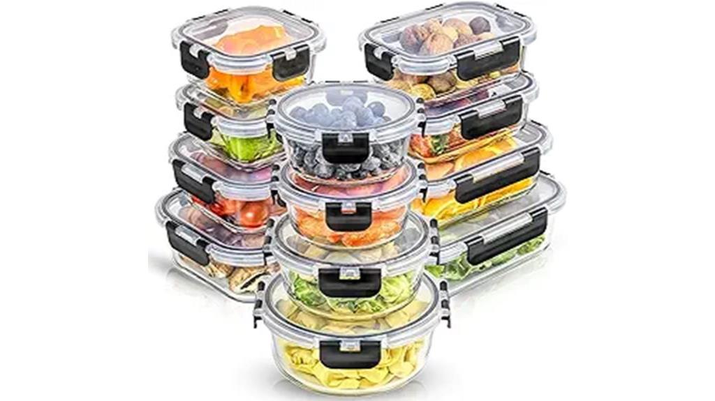 24 piece glass storage containers