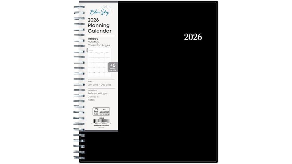 blue sky calendar planner