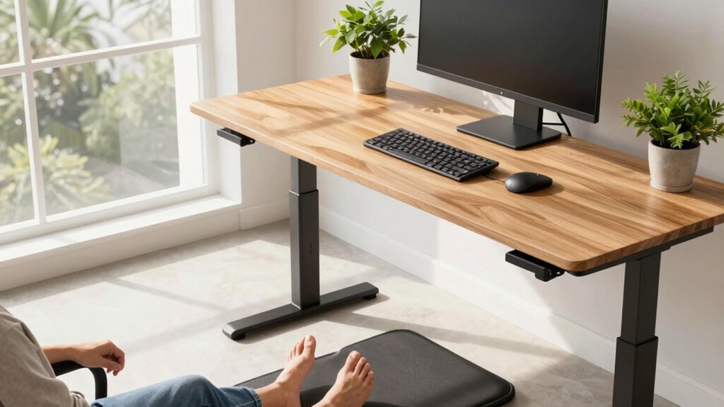 adjust desk height ergonomically