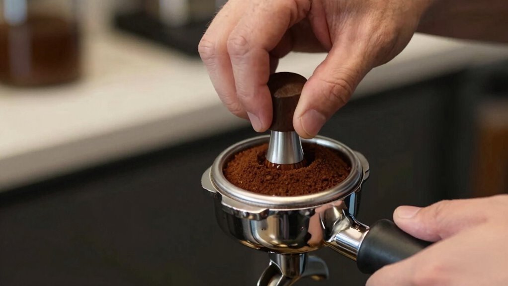 consistent grind and tamp