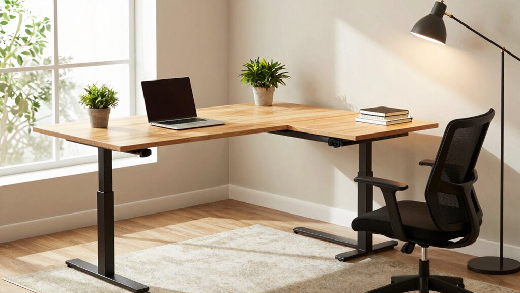 ergonomic organized desk setup