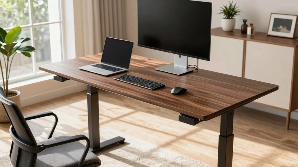 ergonomic standing desk setup