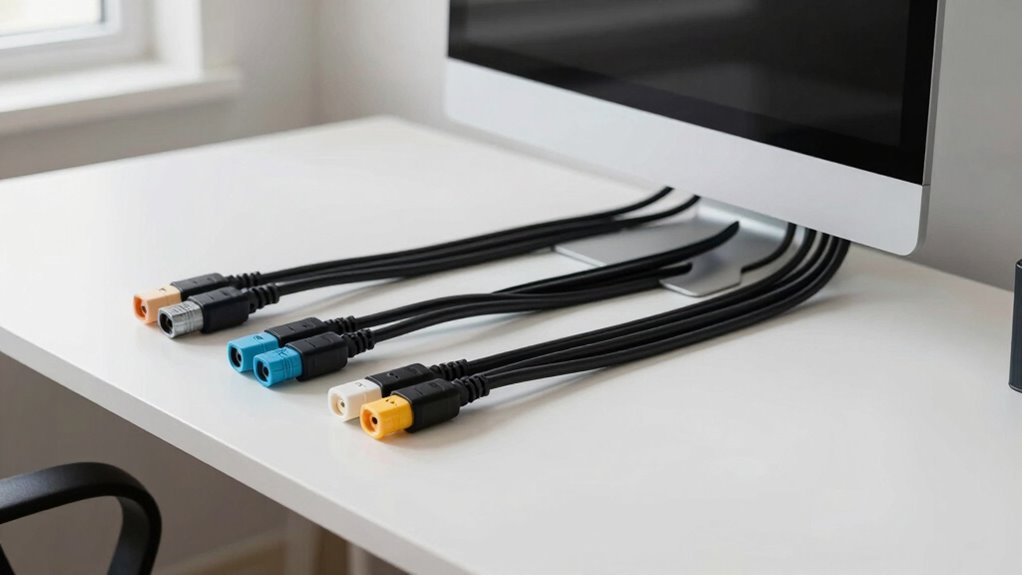 organized cables improved workspace