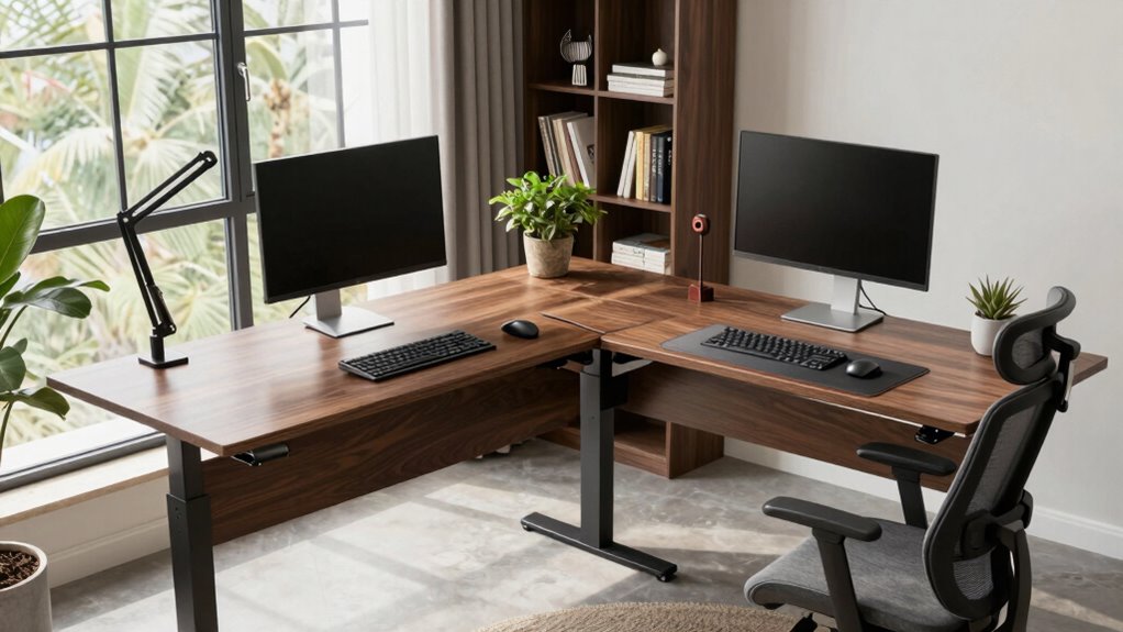 organized ergonomic workspace setup