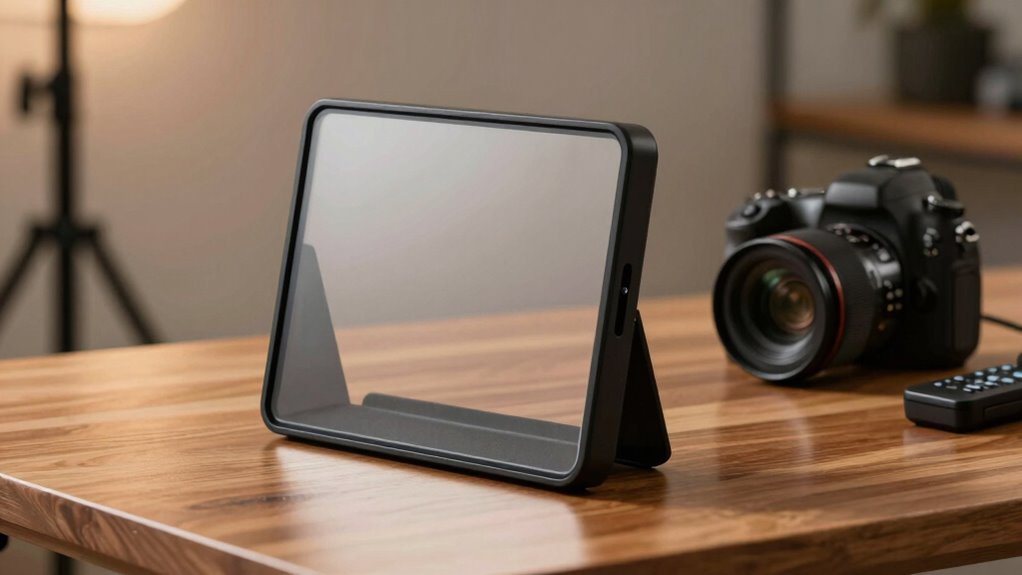 adjustable high contrast teleprompter features