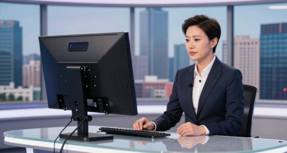 integrated screen teleprompters boom