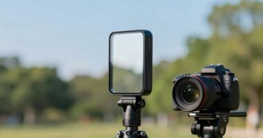 portable teleprompter setup