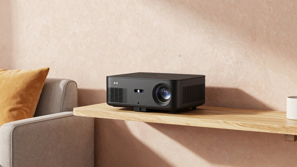 stylish integrated projector setup