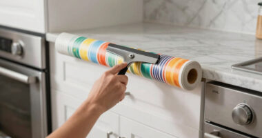 A “Jaw-Dropping” Kitchen Redo Only Used Paint and Peel-and-Stick Paper