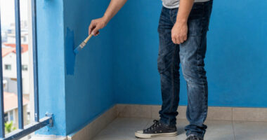 Before And After: IKEA Tiles And A Bright Blue Paint Made This Balcony Unrecognizable