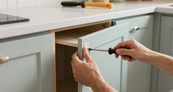 Before And After: She Replaced Her Dark, Awkward 90S Kitchen Cabinets With Soft Oak And Pink Tiles