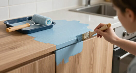 “Outdated” Oak Cabinets Got A Serene Blue Makeover For Under $2,000