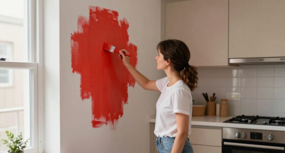 This Renter Gave Her Tiny, Bland Kitchen A Bold Red Makeover
