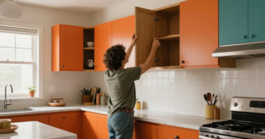 A Bland '70S Kitchen Became Warm And Modern After 1 Bold Design Choice