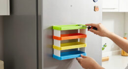 She Put A 5-Tier Bookshelf On Her Fridge, And It Created Storage Out Of Thin Air