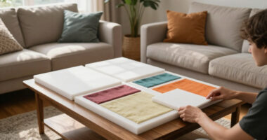 They Made A Blank-Box Living Room Look Custom Without Hiring A Carpenter