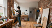 This 500-Square-Foot Studio Doubles As An Artist's Home And Workspace