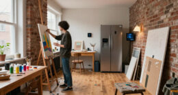 This 500-Square-Foot Studio Doubles As An Artist's Home And Workspace