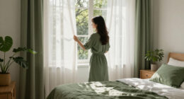A Bright White Bedroom Is Now A Green Cocoon “Inspired By The Forest”