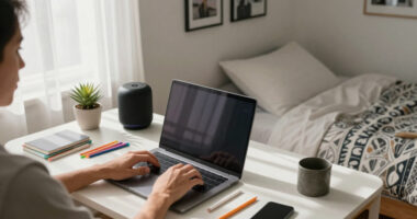 A Tiny Corner Of An NYC Bedroom Became The Most Inspiring Office