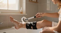 I Have A Leg Injury, And This Extendable Spin Scrubber Has Been A Lifesaver