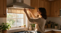She Put A Curtain Rod On Her Range Hood — Now It’s The Prettiest Spot In Her Kitchen