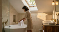 A Clever Layout Turned This Awkward-shaped Room Into A Luxe Hotel-style Bathroom