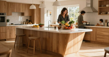 Designers Say Shapely, Angular Kitchen Islands Don't Just Look Good — They Can Improve The Flow Of Your Space, Too