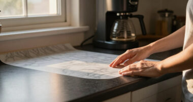 This $50 Amazon Find Made My Dark, Dated Countertops Look Like Expensive Marble